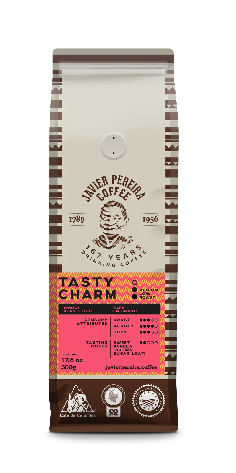 TASTY CHARM · Bright Colombian coffee