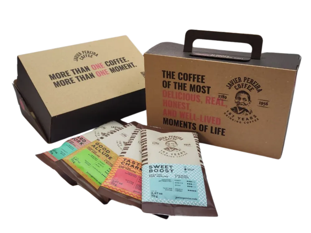 Variety Pack — all 4 Javier Pereira coffees in 70 g bags